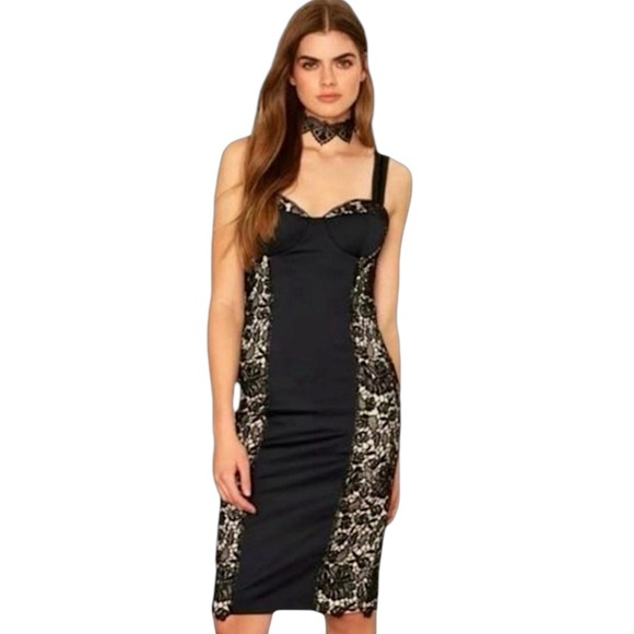 Nasty Gal Dresses & Skirts - NWOT Nasty Gal Collection Dark Habits Overlay Nude Illusion Lace Size X-Small
